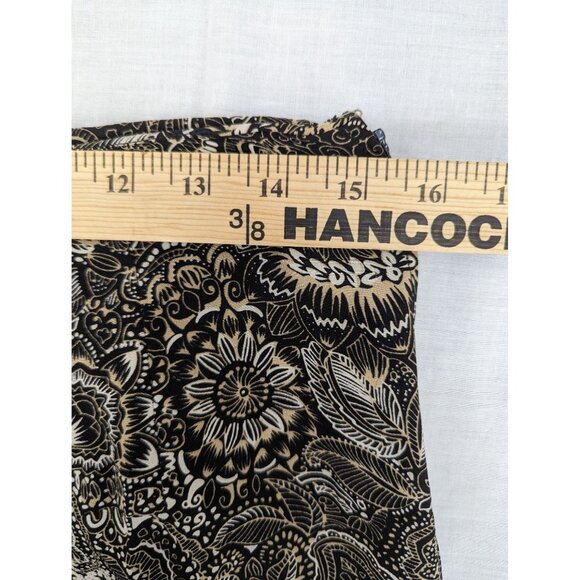 Plymouth New York Women Brown and White Silk Floral Skirt Side Zip Size 14 - Picture 5 of 8